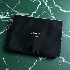 KATE SPADE Walk On Air Black Zip Clutch Bag